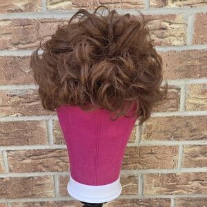 Vintage Mystery Adolfo Curly Wig Auburn Red Brown Halloween Golden Girls Roper